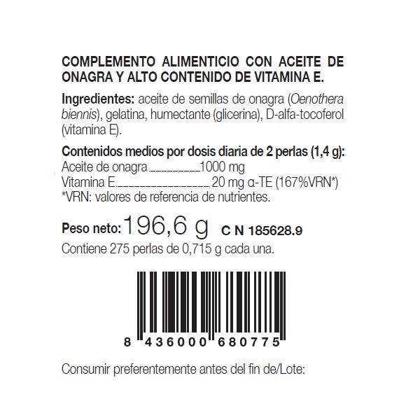 Aceite de Onagra + Vitamina E