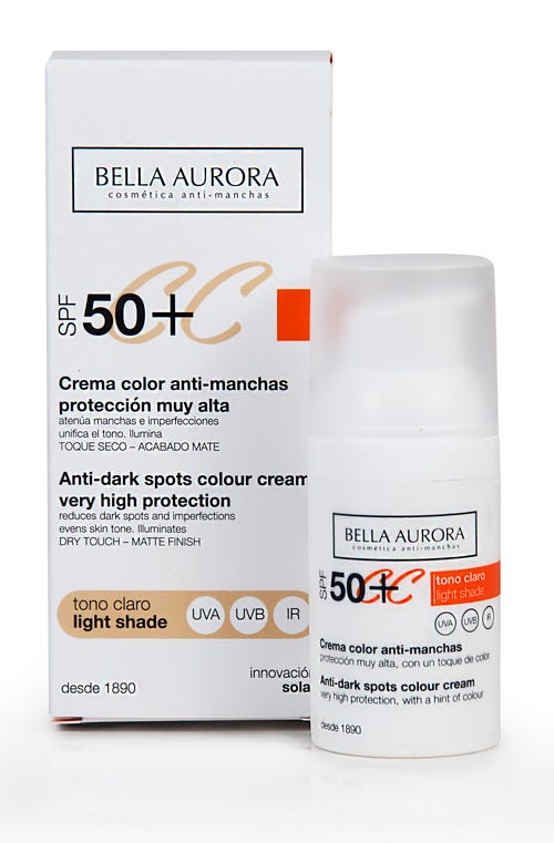 Bella Aurora Crema Color Antimanchas Spf 50