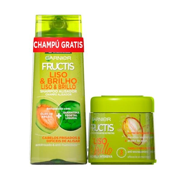 Fructis Duplo Champú + Mascarilla Liso
