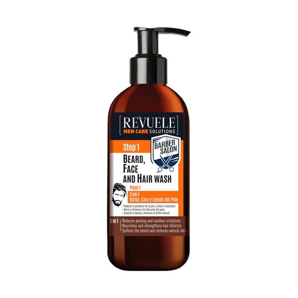 Gel Limpiador Barba Rostro Y Cabello