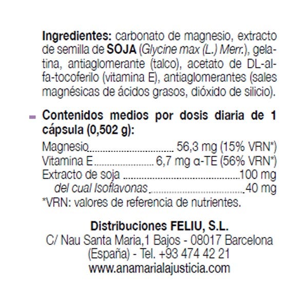 Isoflavonas Con Magnesio + Vit E