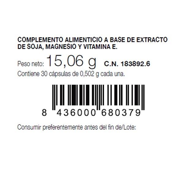 Isoflavonas Con Magnesio + Vit E
