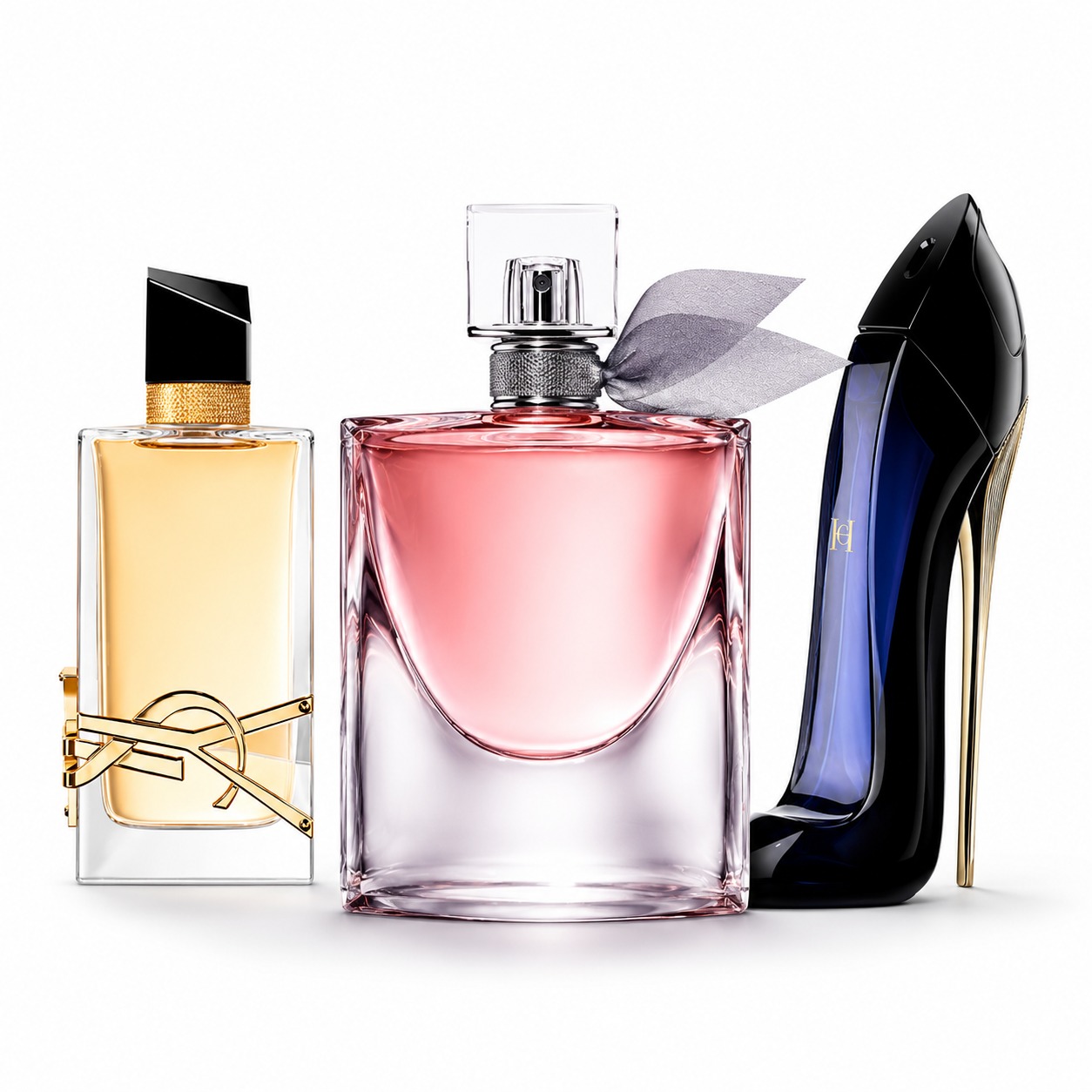 Kit 3 Perfumes Icónicos: Libre + La Vie Est Belle + Good Girl