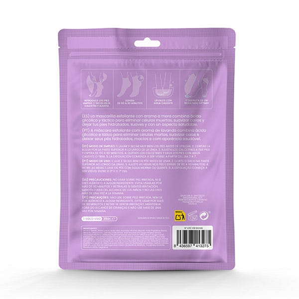 Mascarilla Exfoliante Pies Mora