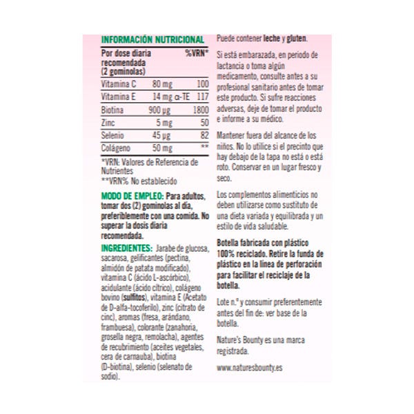 Pelo, Piel y Uñas Gummies