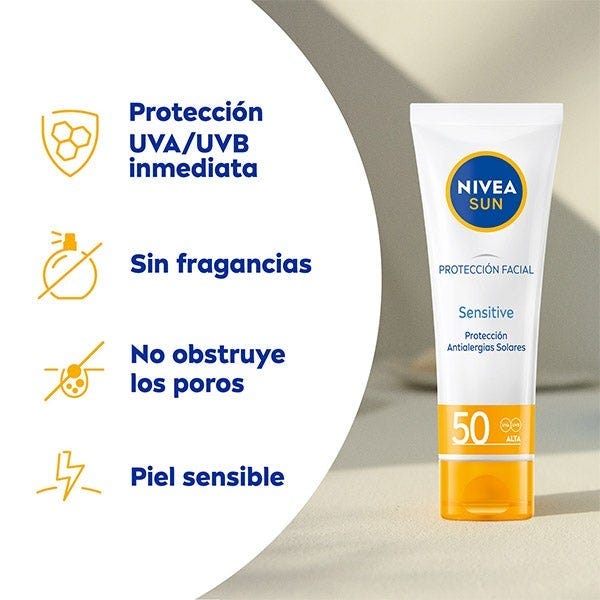 Nivea Protección Facial Sensitive Spf 50
