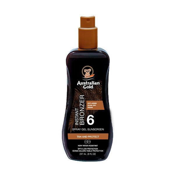 Spray Gel Sunscreen With Instant Bronzer Spf 6