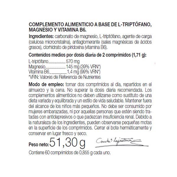 Triptófano Con Magnesio + Vitamina B6